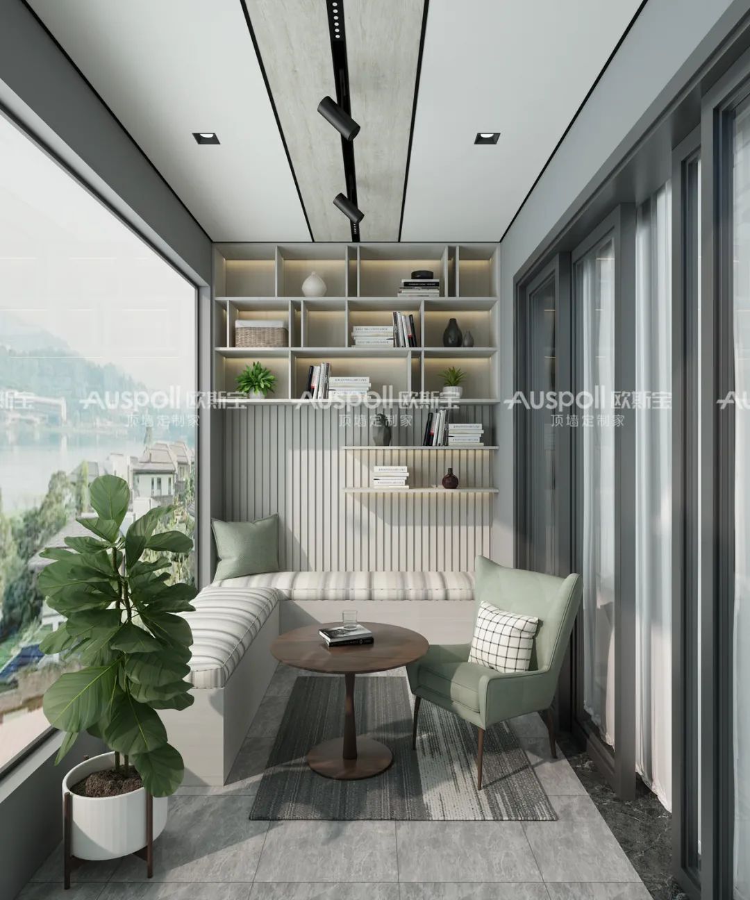 歐斯寶集成吊頂訂制陽臺設(shè)計效果圖
